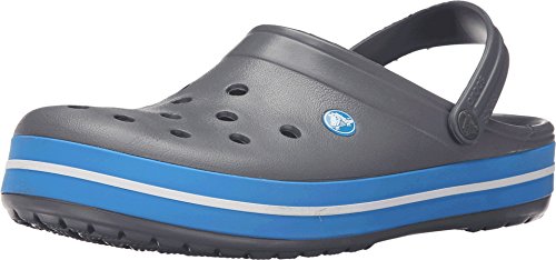 Crocs Unisex-Adult Crocband Clog, Charcoal/Ocean, 4 Men/6 Women M US