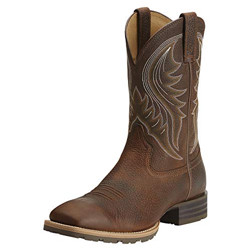 Ariat Mens Hybrid Rancher Western Boot Brown Oiled Rowdy 8.5