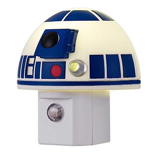 Star Wars Mini R2-D2 LED Night Light, Collector’s Edition, Plug-in, Dusk to Dawn Sensor, Disney, Ideal for Bedroom, Bathroom, Nursery, 44605