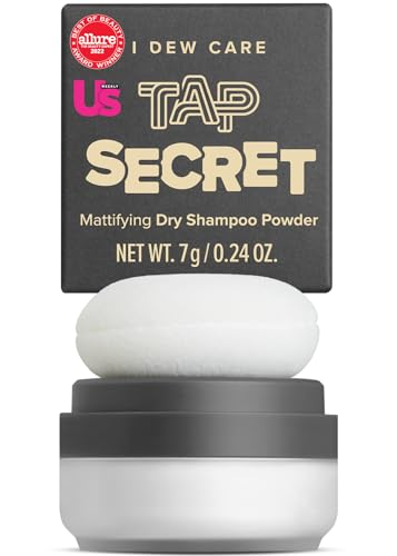 I DEW CARE Dry Shampoo Powder - Tap Secret | With Black Ginseng, Non-aerosol, Benzene-free, Mattifying Root Boost, No White Cast, Travel Size Dry Shampoo for Woman, Hair Care, 0.24 oz.