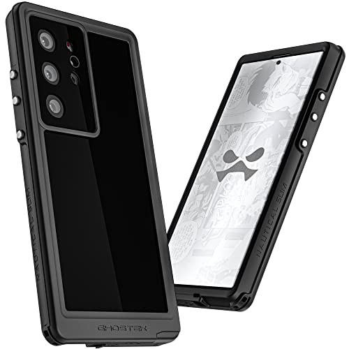 Ghostek NAUTICAL slim Galaxy S23 Ultra Case Waterproof Screen Camera Lens Protector Built-In Heavy Duty Protection Shockproof Protective Phone Covers Designed for 2023 Samsung S23 Ultra (6.8') (Black)