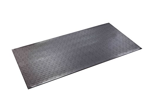 SuperMats High Density Commercial Grade Solid Equipment Mat 40GS Made in U.S.A. for Cardio Equipment Recumbent Bikes and General Floor Mat Needs (60 in x 30 in x 0.125 in) , Black