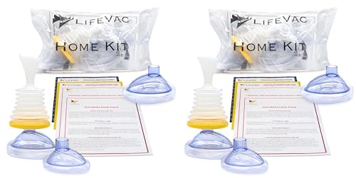 LifeVac Home Kit 2 Pack - Portable Suction Rescue Device, First Aid Kit for Kids and Adults, Portable Airway Suction Device for Children and Adults