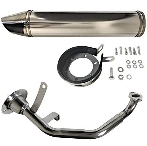 Ice Bear Bullet PMZ150-5N Scooter High Performance Exhaust Kit Chrome