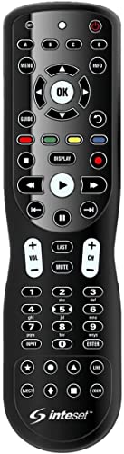 Inteset 4-in-1 Universal Backlit IR Learning Remote for use with Apple TV, Xbox, Roku, Kodi, Nvidia Shield, Most Streamers & Other A/V Devices