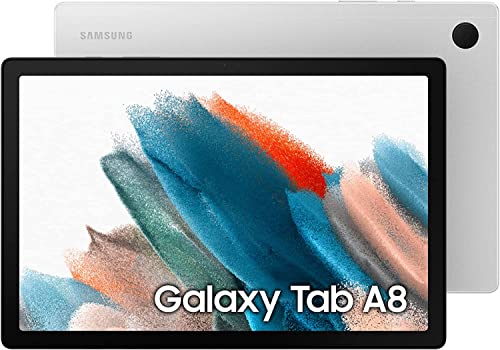SAMSUNG Galaxy Tab A8 10.5” 128GB Android Tablet, LCD Screen, Kids Content, Smart Switch, Expandable Memory, Long Lasting Battery, Fast Charging, US Version, 2022, Silver, Amazon Exclusive