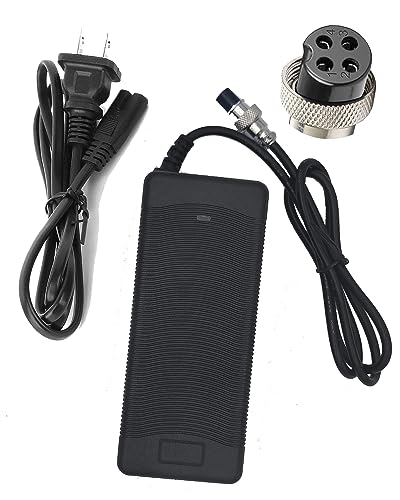 Suptopone Electric Scooter Charger 4 Prong for Ninebot S/S-MAX/Mini PRO/Mini lite, 63V 2A 4-Pin Connector Battery Charger Replacement Accessories with Ninebot by Segway Go Kart