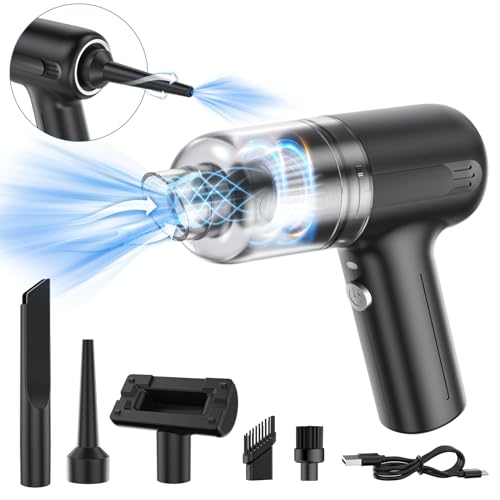 maxkes Car Vacuum Cleaner high Power, Handheld Mini Vacuum Cordless,8000PA Strong Suction,Rechargeable Portable Vacuum Cleaner 3 in1 Dust Buster & Air Blower & Hand Pump, Dry Use for Car, Keyboard