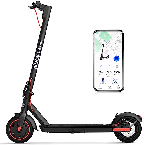 Hiboy S2R Plus Electric Scooter, Upgraded Detachable Battery, 9' Pneumatic Tires, 350W Motor - Max 22 Miles & 19 MPH Portable Folding Commuter E-Scooter for Adults - Dual Brakes with Split Wheels