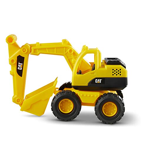 CAT Construction Toys, Construction Fleet 10' Excavator Toy – Ages 2+ Real Working Parts, Indoor/Outdoor Play, Sturdy Plastic Construction, Ideal Sand/Beach Toy