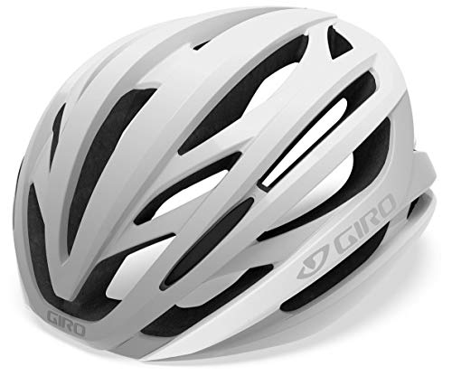 Giro Syntax MIPS Adult Road Cycling Helmet - Matte White/Silver (2022), Medium (55-59 cm)