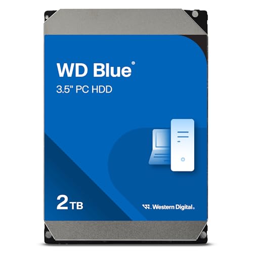 Western Digital 2TB WD Blue PC Internal Hard Drive - 7200 RPM Class, SATA 6 Gb/s, 256 MB Cache, 3.5' - WD20EZBX