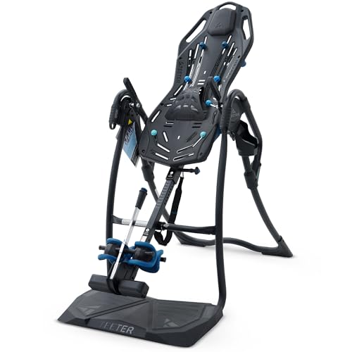 Teeter FitSpine LX9 Inversion Table, Deluxe Easy-to-Reach Ankle Lock, Back Pain Relief Kit, FDA-Registered (LX9 - Black)