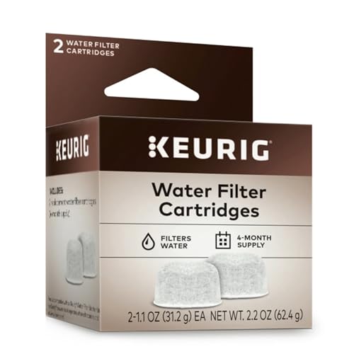 Keurig Water Filter Refill Cartridges, Replacement Water Filter Cartridges, Compatible with 2.0 K-Cup Pod Coffee Makers, 2 Count