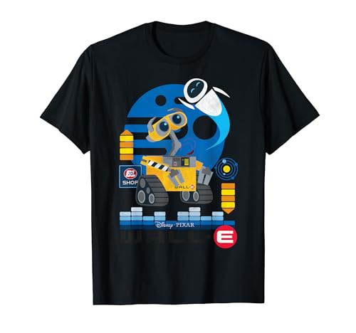 Disney Pixar Wall-E and EVE Distressed Friendship Portrait T-Shirt