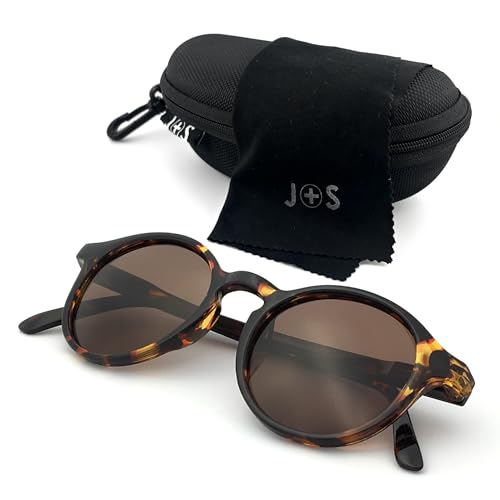 J+S Hali Retro Round Cat-Eye Sunglasses, Polarized Sunglasses with 100% UV protection