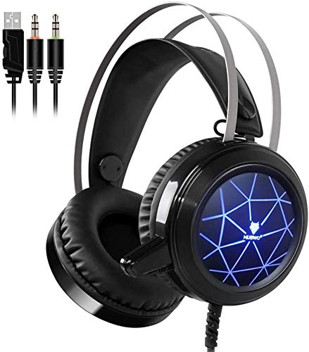 Wired Gaming Headsets Deep Bass Gaming Headsets Computer Headsets with Microphone LED Lighting Headset for PC