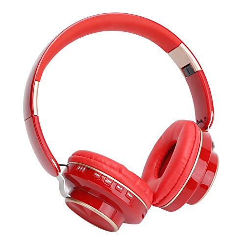 Vbestlife Wireless Gaming Headset, Bluetooth 5.0 HiFi Folding Telescopic Sports Computer Phone Gaming Headphone (red)