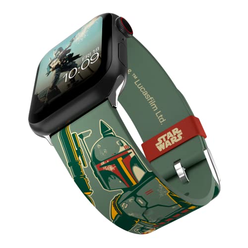 Star Wars - Boba Fett Smartwatch Band - Officially Licensed, Compatible with Every Size & Series of Apple Watch (watch not included)