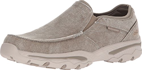 Skechers Men's Relaxed Fit-Creston-Moseco Moccasin, Taupe, 10.5 M US