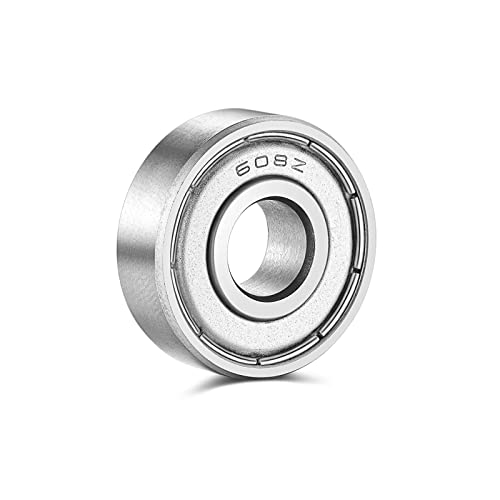 608-Z Shielded Sealed Miniature Skateboard-Bearings - 8x22x7mm, 10 Pcs, Used in Longboard and Scooters Machinery, Roller Skates (10)