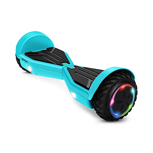 Jetson Hoverboard - Spin Hoverboard with Off-Road All-Terrain Wheels - Hoverboard with Light Up LED Headlights and Wheels - Heavy Duty Self-Balancing Smart Hoverboard (Blue)