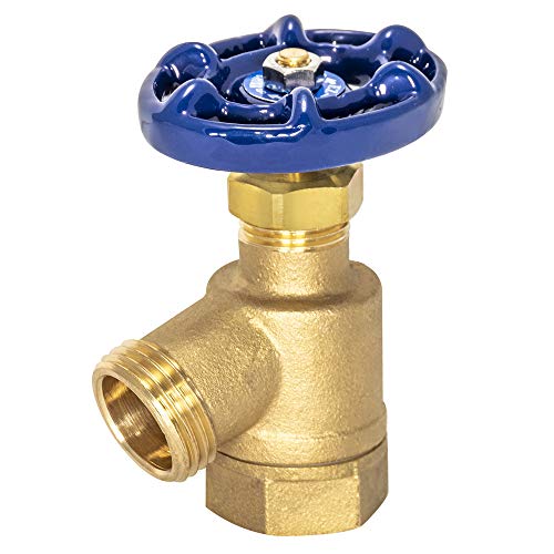 Eastman Bent Nose Garden Hose Valve, 3/4 Inch FIP x 3/4 Inch MHT, Brass Plumbing Fitting, 20253