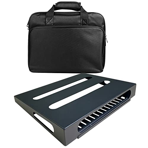 SOYAN 14' x 10.6' Guitar Pedal Board with Power Supply Cradle, Carry Bag Included (M-14S)