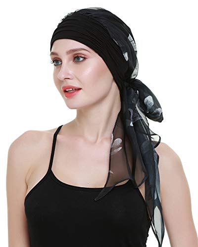 Chemo Caps for Women Light Weight Cancer Scarf Feminine Head Cover for Long Hair Girls