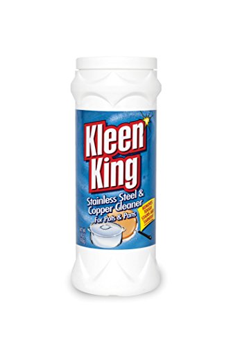 King Kleen Stainless Steel Cookware Cleaner and Copper Cleaner (14 oz, 1 Pack) Helps Remove Stains and Tarnish from Pots and Pans, Multi-Purpose Metal Cleaner, Powder Form