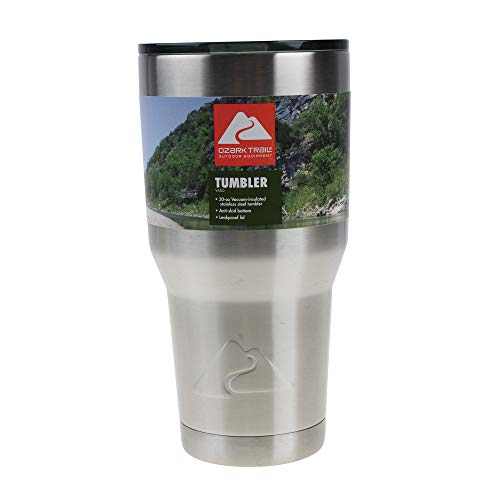 Ozark Trail 30-Ounce Double-Wall, Vacuum-Sealed Tumbler, Stainless Steel