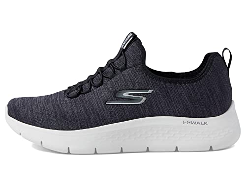 Skechers Men's Gowalk Flex-Athletic Slip-On Casual Walking Shoes with Air Cooled Foam Sneakers, Black/White 2, 11 X-Wide