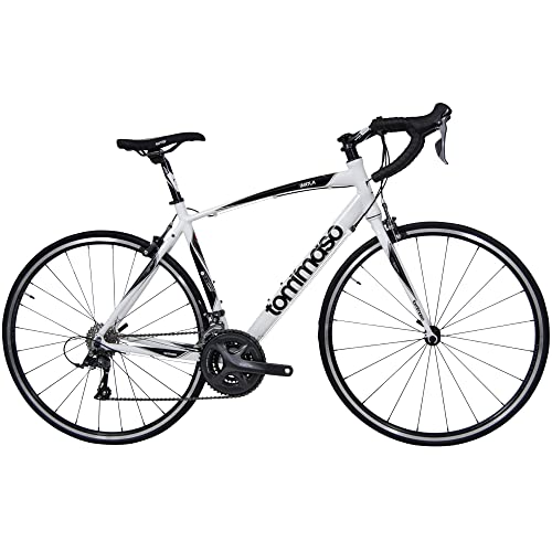 Tommaso Imola - Sport Bike Performance Aluminum Road Bike, Shimano Claris 24 Speeds Road Bicycle Men Road Bikes for Men Bike Men Women Speed Bike Racing Bike Adult Bike City Bike- White XL 60cm