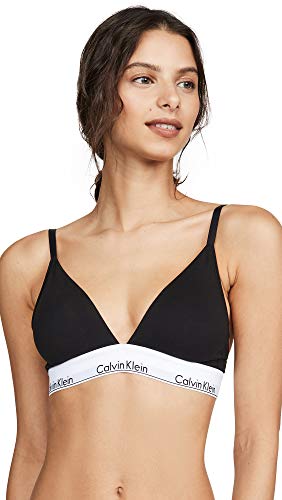 Calvin Klein Women's Modern Cotton Lightly Lined Triangle Wireless Bralette, X-Large