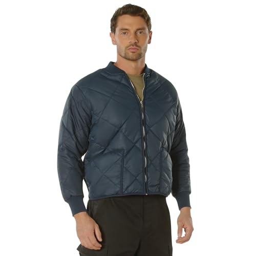 Rothco Diamond Quilted Flight Jacket, Navy, X-Large
