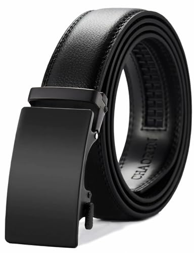 CHAOREN Leather Ratchet Belt for men 1 3/8' for Dress Pants - Micro Adjustable Belt Fit Everywhere