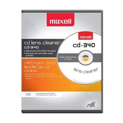 Maxell Safe and Effective Feature CD Player and Game Station Compact Disc Cleaner CD-340 190048 CD/CD-ROM Laser Lens Cleaner (2-Pack)