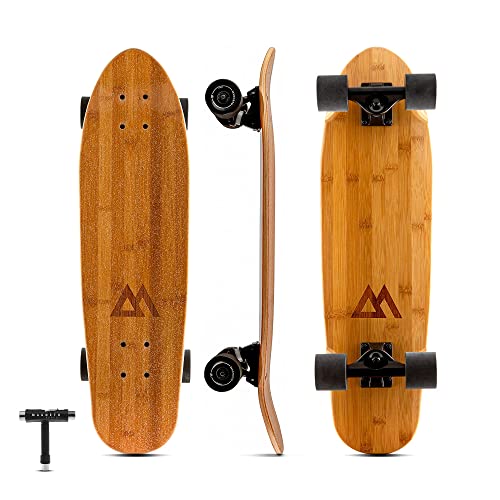 Magneto Complete Skateboard | 27.5' x 7.5' | Canadian Maple Wood | 60 MM Urethane Wheels | Double Kick Concave Deck | Kids Skateboard Cruiser Skateboards | Skateboard for Beginners, Teens & Adults