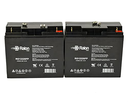 Raion Power 12V 22Ah Replacement AGM Battery for Schumacher DSR SCUPSJ2212 Jump Starter - 2 Pack