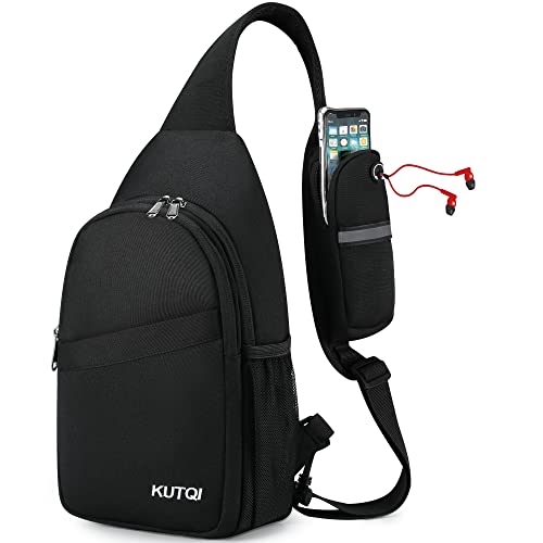 KUTQI Sling Backpack Crossbody Sling Bag for Women Men Travel Bag for Hiking Walking