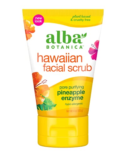 Alba Botanica Hawaiian Facial Scrub, Pore Purifying Pineapple Enzyme, 4 Oz