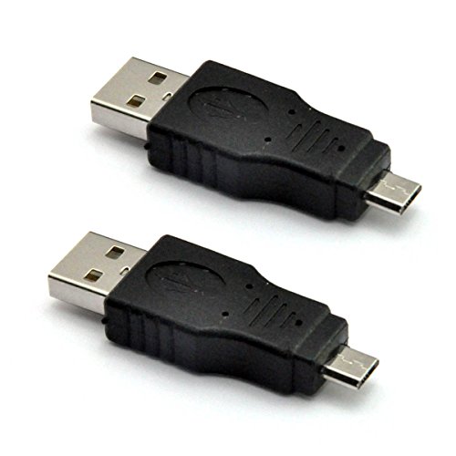 UCEC USB 2.0 Adapter - A-Male to Micro-Male - Black (2 Pack)