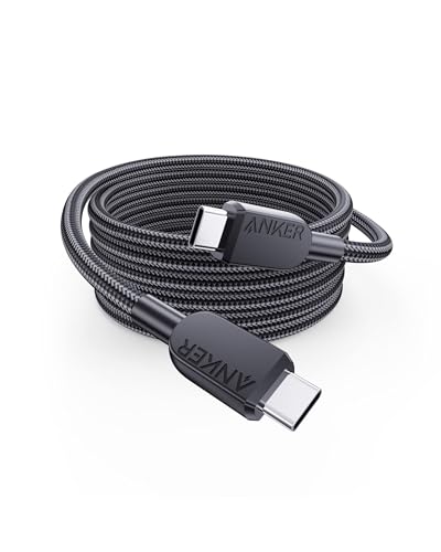 Anker 240W USB C to USB C Cable (2Pack,6ft), USB C Charger Cable Fast Charge for iPhone 15/15Pro/15Plus/15ProMax, MacBook Pro 2020, iPad Pro 2020, iPad Air 4, Samsung Galaxy S23+/S23 Ultra(USB 2.0)