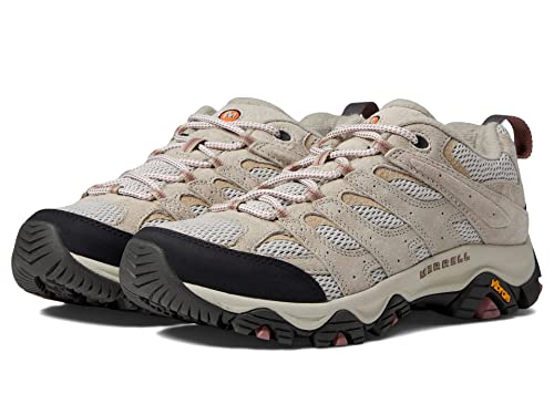 Merrell Moab 3 Shoes for Women - Breathable Leather, Mesh Upper, and Classic Lace-Up Closure Shoes Aluminum 9 W