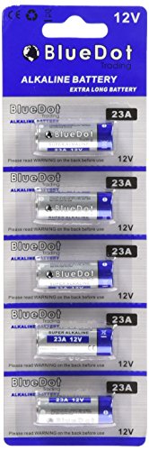 23A 12 Volt Alkaline Dry Cell Battery for Garage Door Opener, Wireless Doorbell, Remote Controls, and Other Electronic Devices, Retail Package of Fifteen (15)