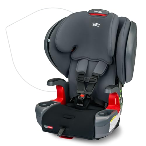Britax Grow with You ClickTight Plus Harness-2-Booster Car Seat, 2-in-1 High Back Booster, SafeWash Cover, Black Ombre