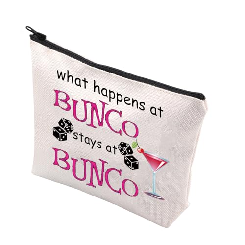 VAMSII Bunco Game Kit Bunco Bag Gift for Bunco Player What Happens at Bunco Stays at Bunco Dice Bag (WT-Bunco Bunco)