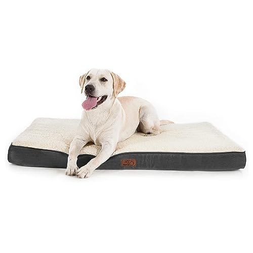 Bedsure Dog Bed for Large Dogs - Big Orthopedic Dog Bed with Removable Washable Cover, Egg Crate Foam Pet Bed Mat, Suitable for Dogs Up to 65 lbs