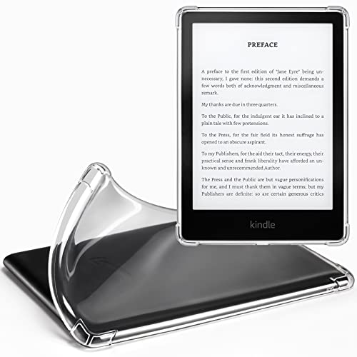 CoBak Clear Case for All-New Kindle Paperwhite 11th Gen 2021 & Signature Edition(6.8') - Lightweight, Scratch-Proof Silicone Back Cover, Clear