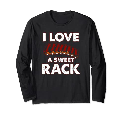 A Sweet Rack for BBQ Ribs Grill Master Meat Smoker Long Sleeve T-Shirt
